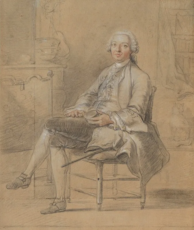 Seated Man Holding A Snuff Box