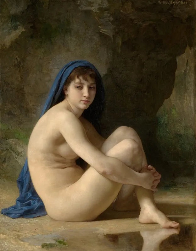 Seated Nude by William Bouguereau - Canvas Print