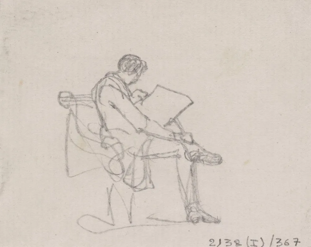 Seated Reading Man