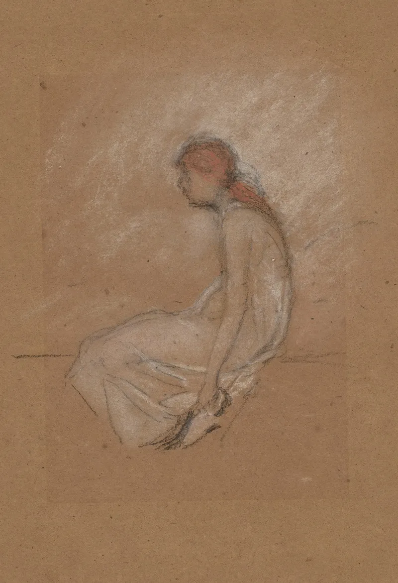 Seated Woman With Red Hair
