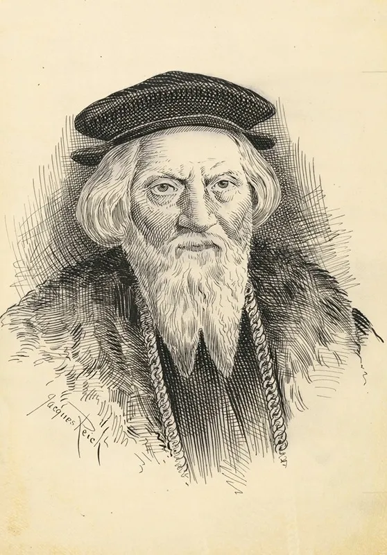 Sebastian Cabot by Jacques Reich - Canvas Print