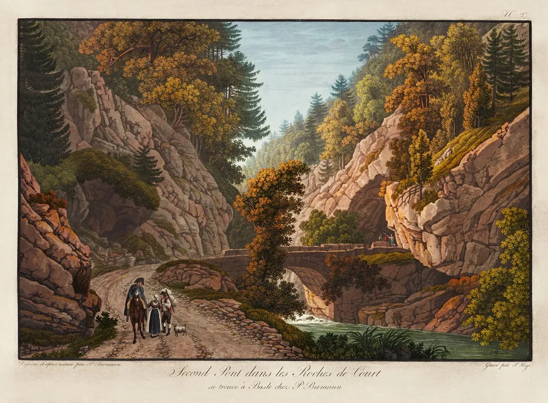 Second Pont Dans Les Roches De Court by Peter Birmann - Canvas Print