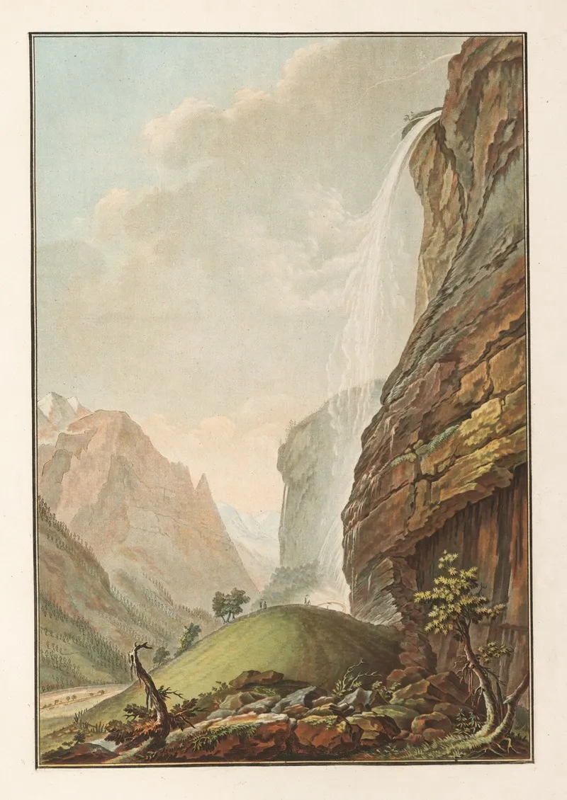 Seconde Chute Du Staubbach by Caspar Wolf - Canvas Print