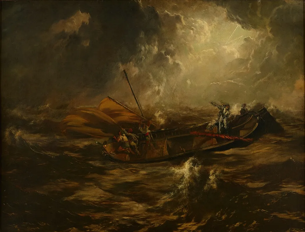 Seesturm by Anton Romako - Canvas Print