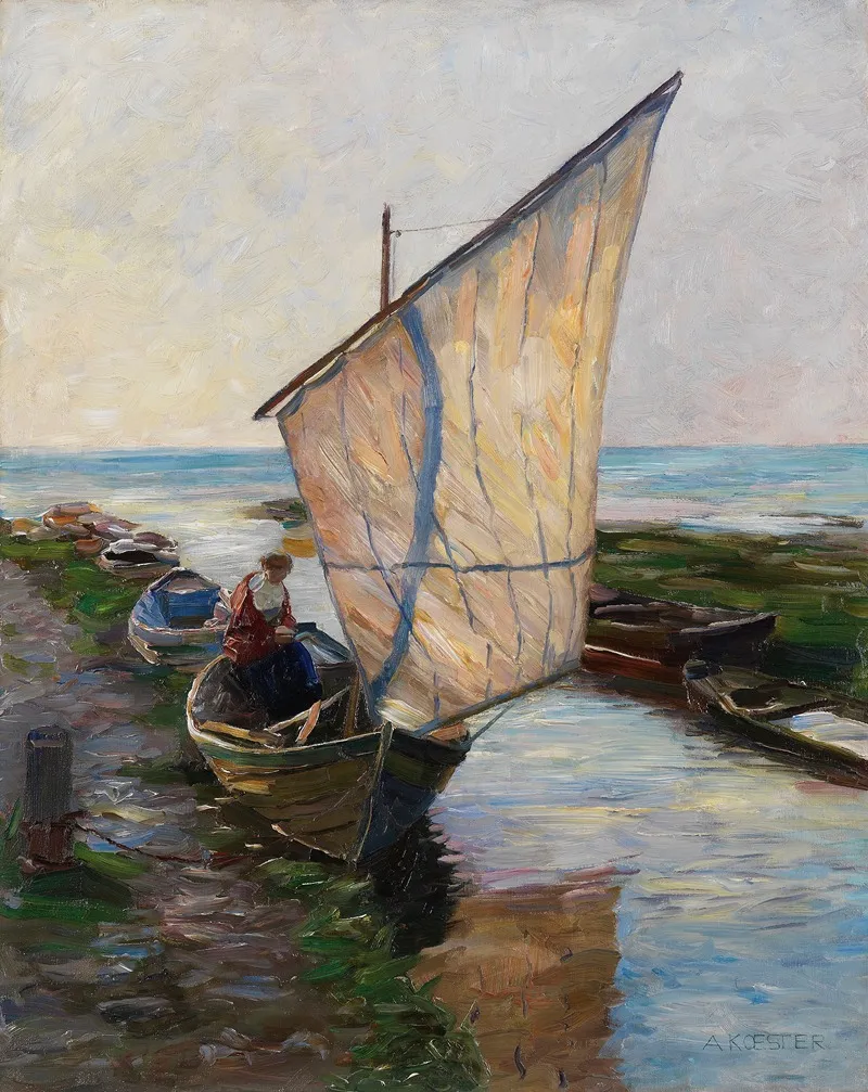 Segelboot Holland by Alexander Koester - Canvas Print
