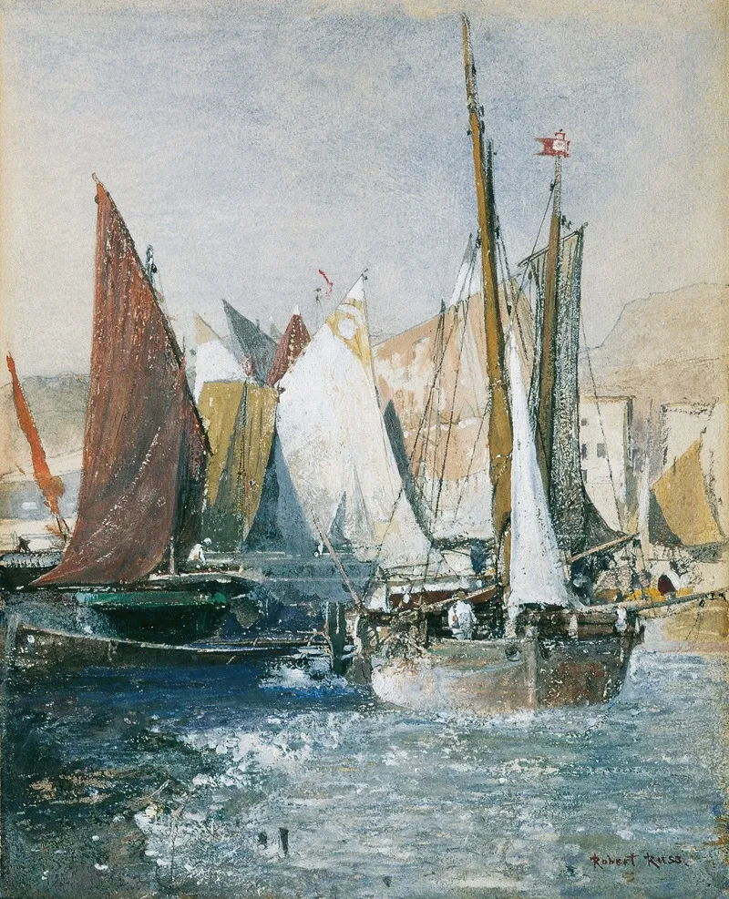 Segelboote 2 by Robert Russ - Canvas Print