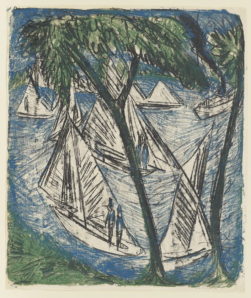 Segelboote Bei Grunau