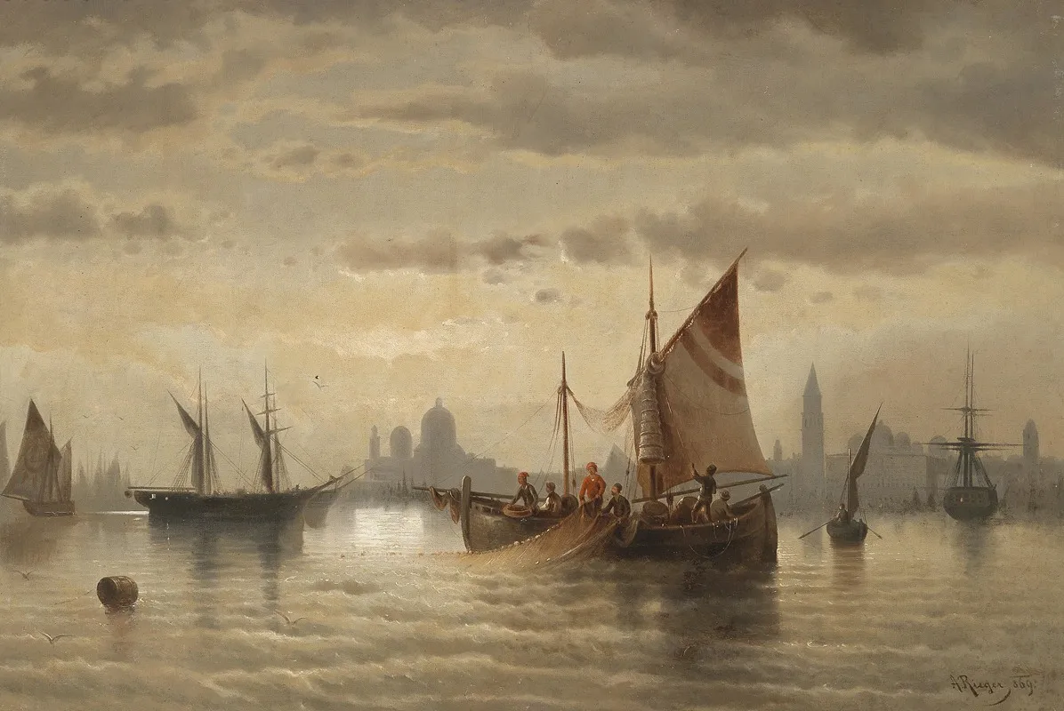 Segelschiffe Vor Venedig 1869