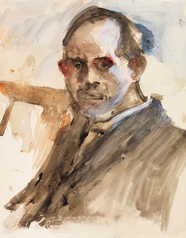 Selbstbildnis 39 by Lovis Corinth - Canvas Print