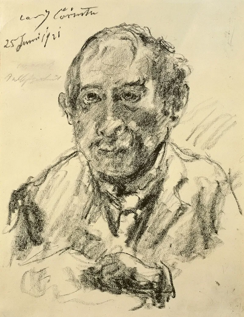 Selbstbildnis 50 by Lovis Corinth - Canvas Print