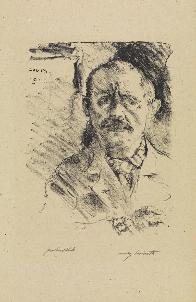 Selbstbildnis 70 by Lovis Corinth - Canvas Print