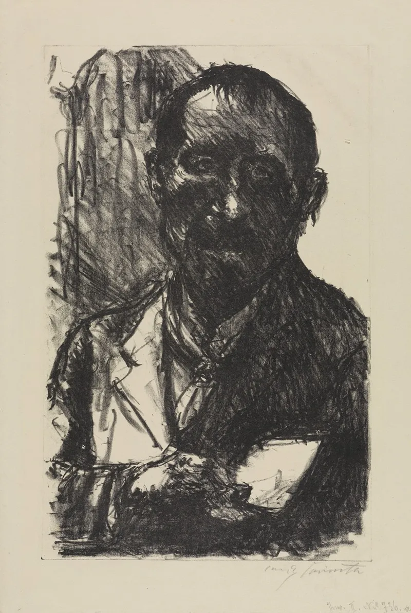 Selbstbildnis 71 by Lovis Corinth - Canvas Print