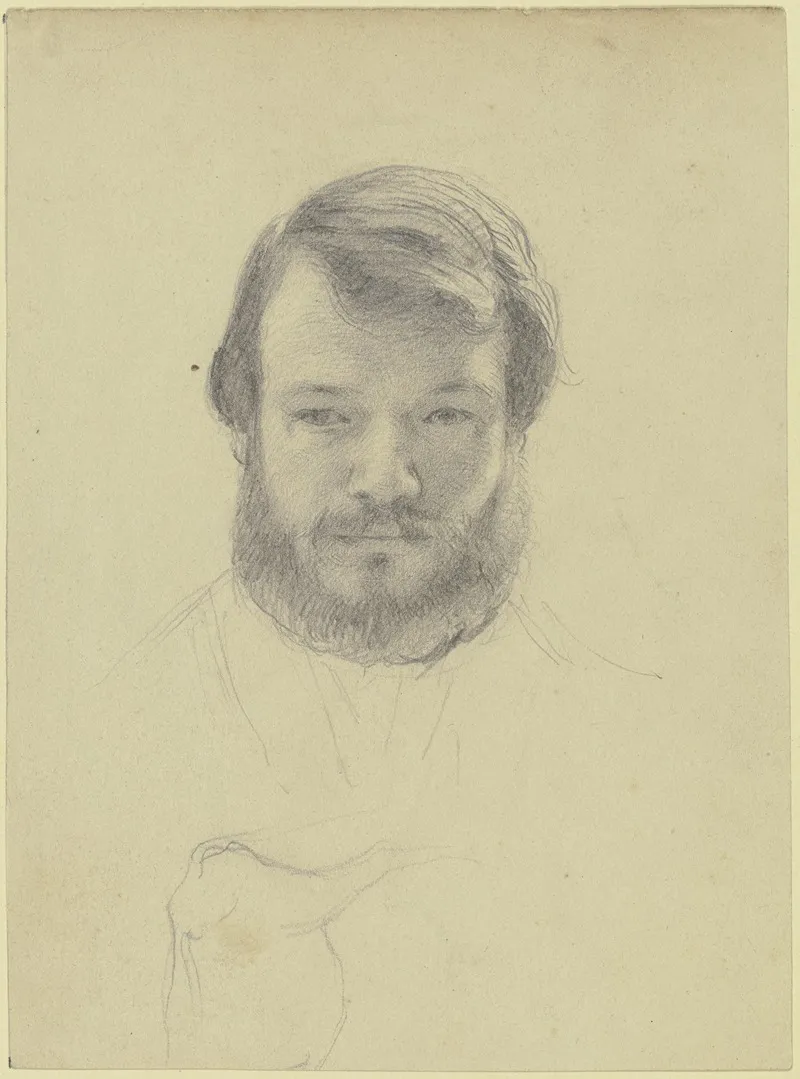 Selbstbildnis Des Kunstlers 3 by Otto Scholderer - Canvas Print