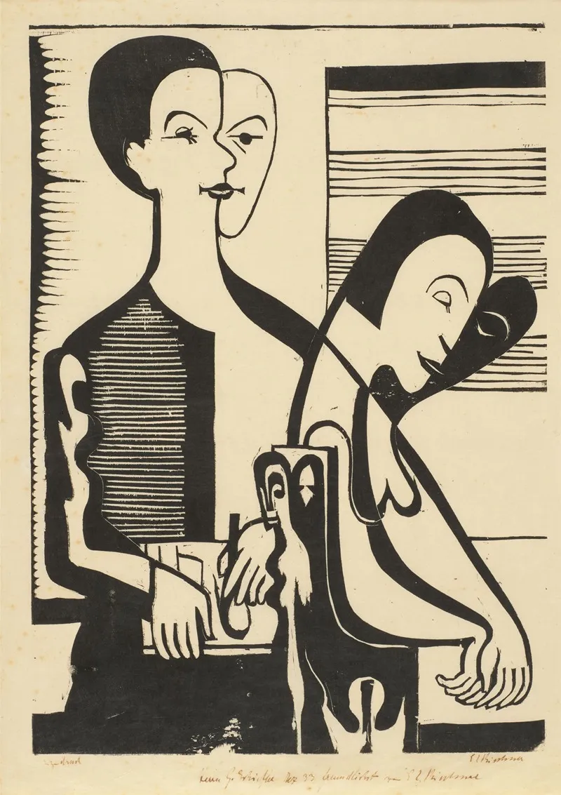 Selbstbildnis Mit Erna