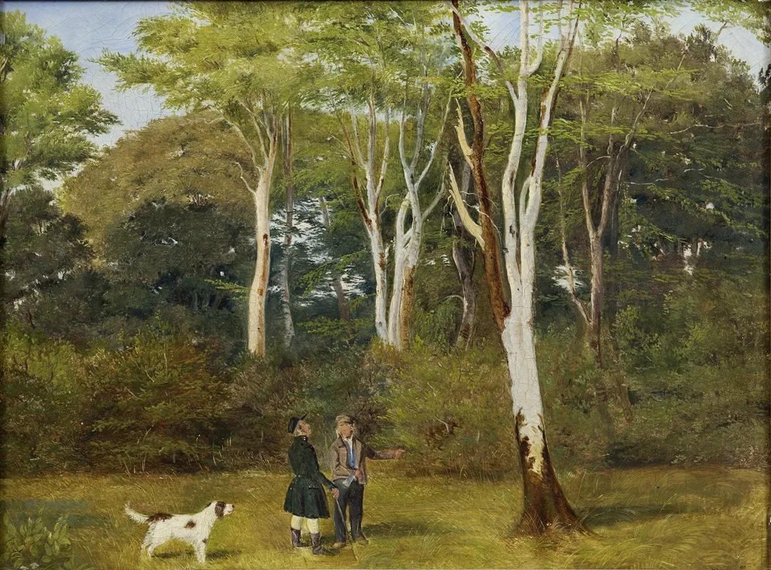 Selecting Trees For Felling by Jørgen Roed - Canvas Print