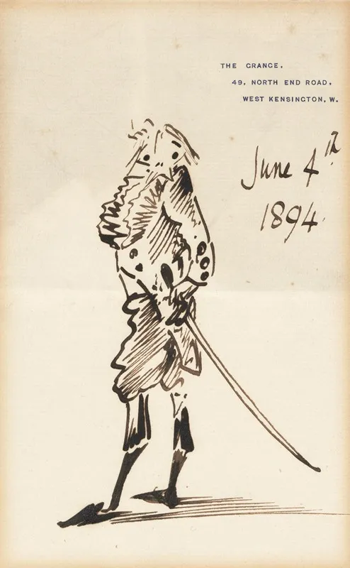 Self Caricature In Formal Dress On The Occasion Of His Baronetcy