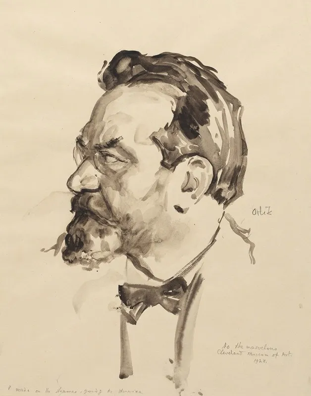 Self Portrait 129 by Emil Orlik - Canvas Print