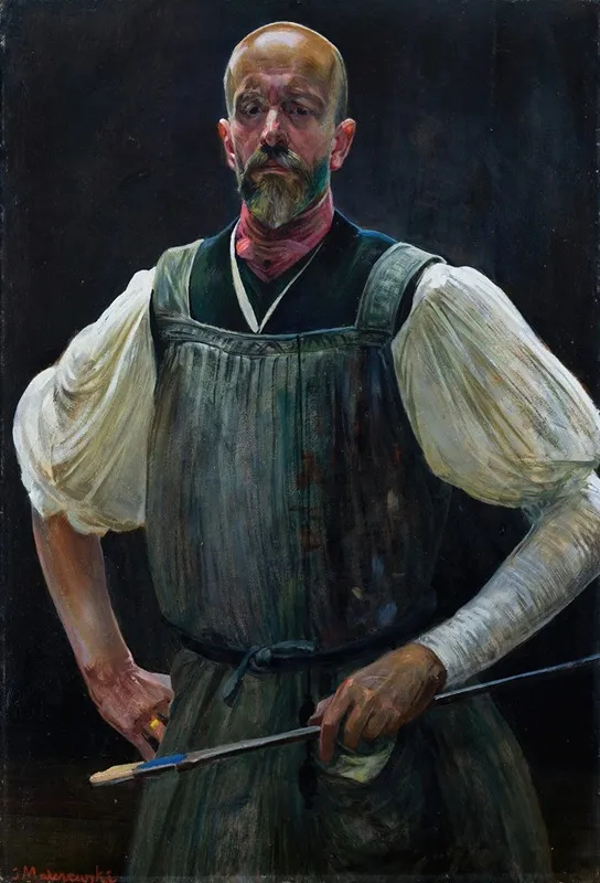 Self Portrait 300 by Jacek Malczewski - Canvas Print