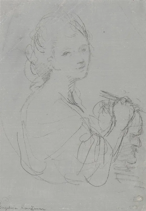 Self Portrait 451 by Angelica Kauffmann - Canvas Print