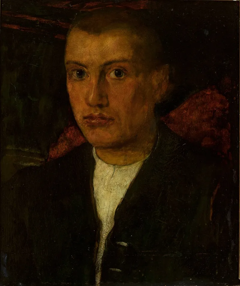 Self Portrait 481 by Fritz Boehle - Canvas Print