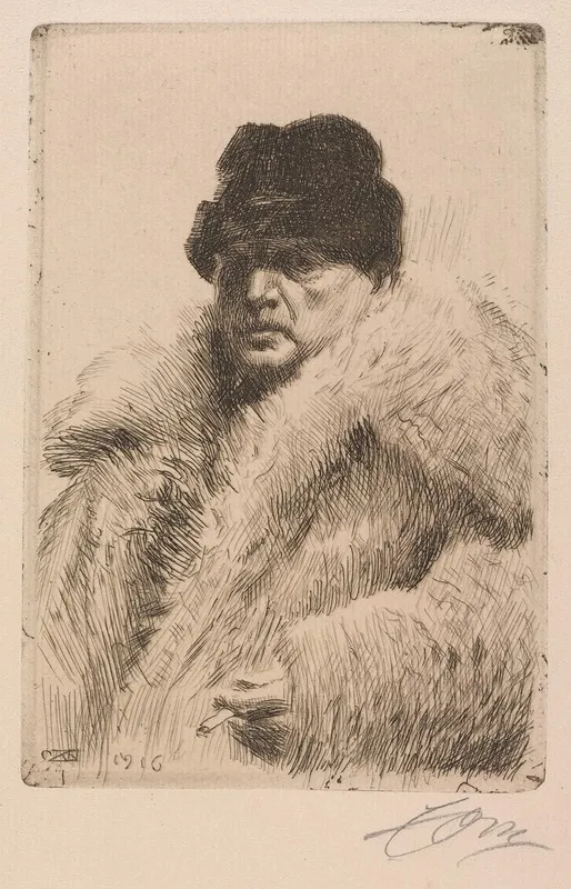 Self Portrait 608 by Anders Zorn - Canvas Print