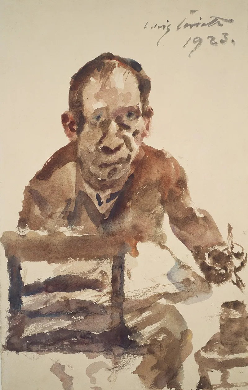 Self Portrait 716 by Lovis Corinth - Canvas Print