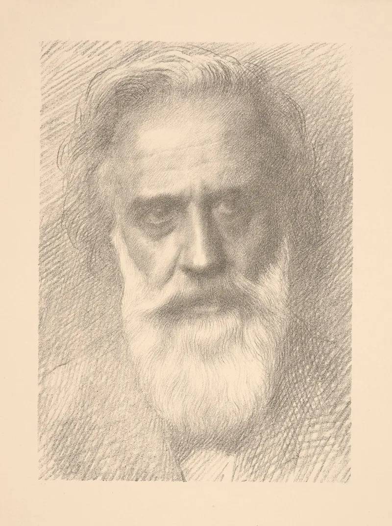 Self Portrait 810 by Alphonse Legros - Canvas Print