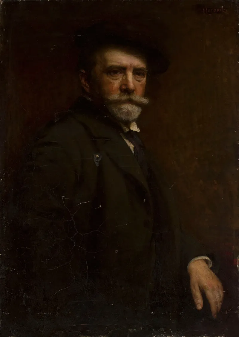 Self Portrait 859 by Leopold Horowitz - Canvas Print