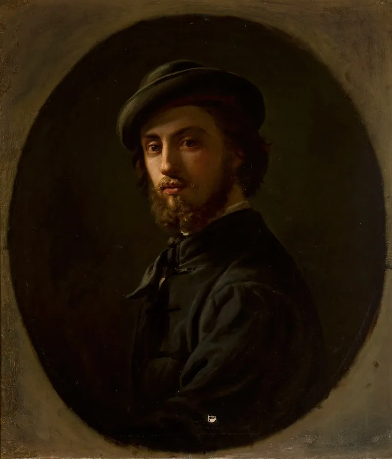 Self Portrait As A Young Man 3 by Leopold Horowitz - Canvas Print