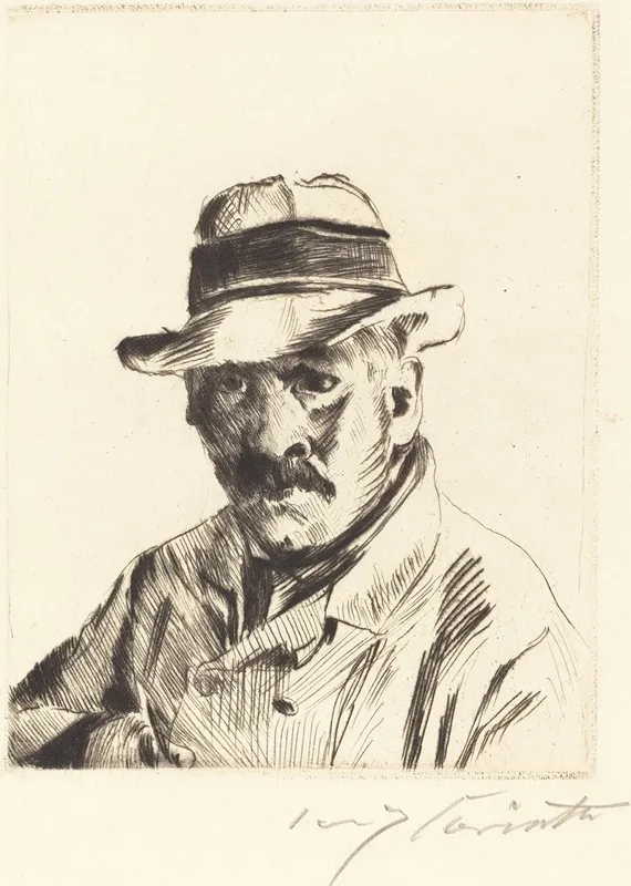 Self Portrait In A Straw Hat Selbstbildnis Im Strohhut