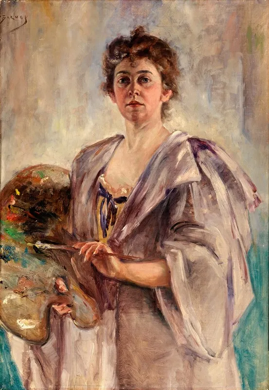 Self Portrait In Painting Robe