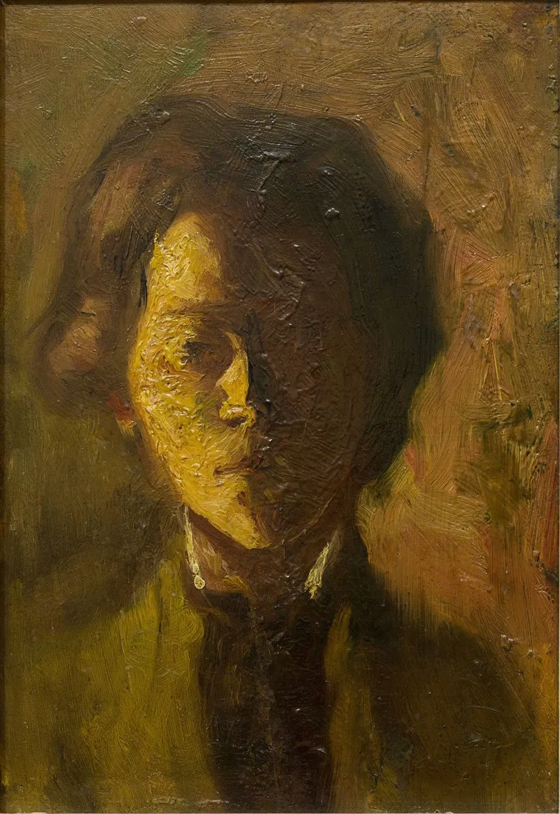Self Portrait In The Mirror by Stanisław Ignacy Witkiewicz - Canvas Print