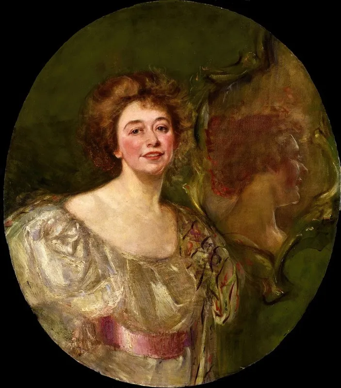 Self Portrait Reflected In Mirror