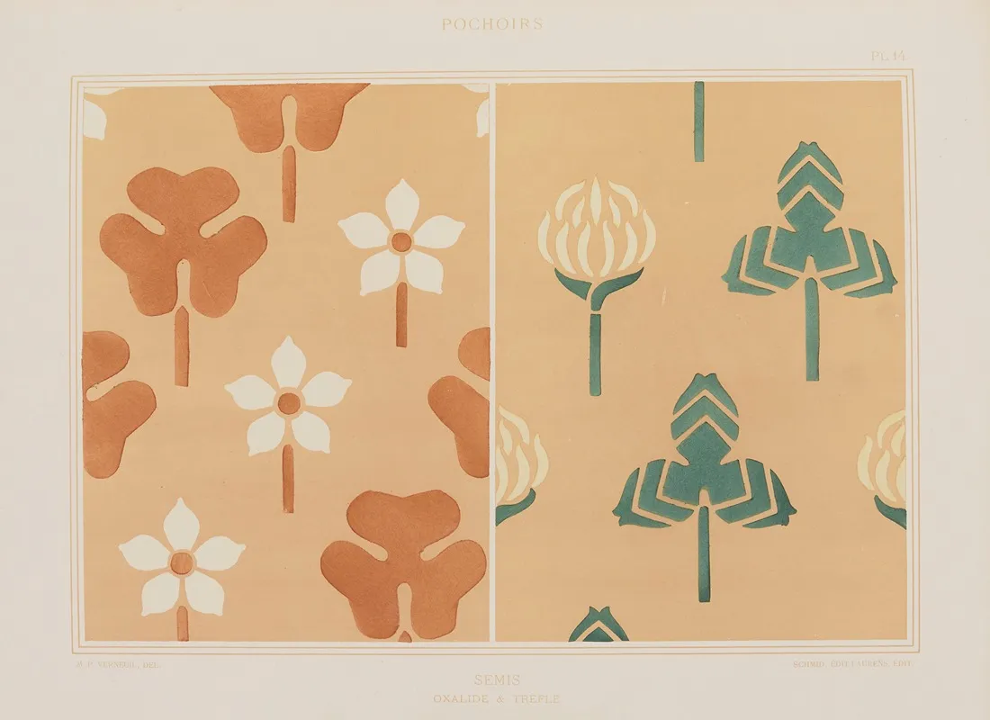 Semis Oxalide Trefle by Maurice Pillard Verneuil - Canvas Print