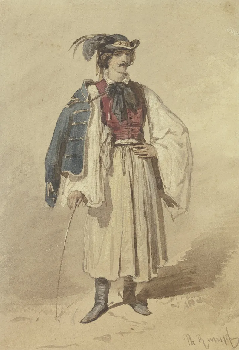 Serb In National Costume