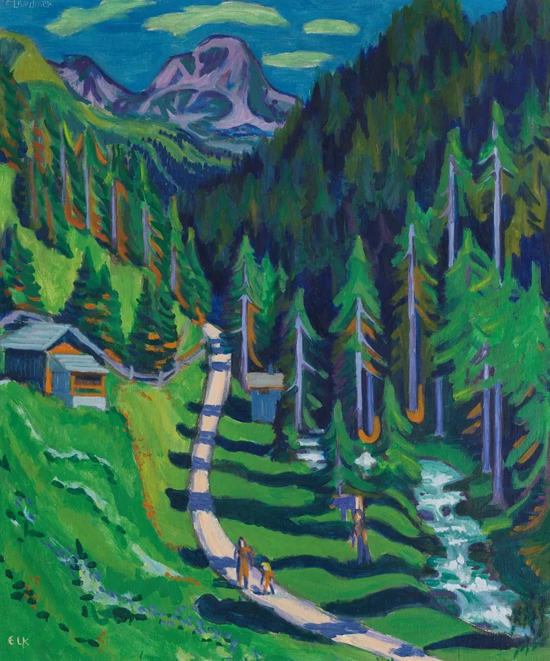 Sertigweg 2 by Ernst Ludwig Kirchner - Canvas Print