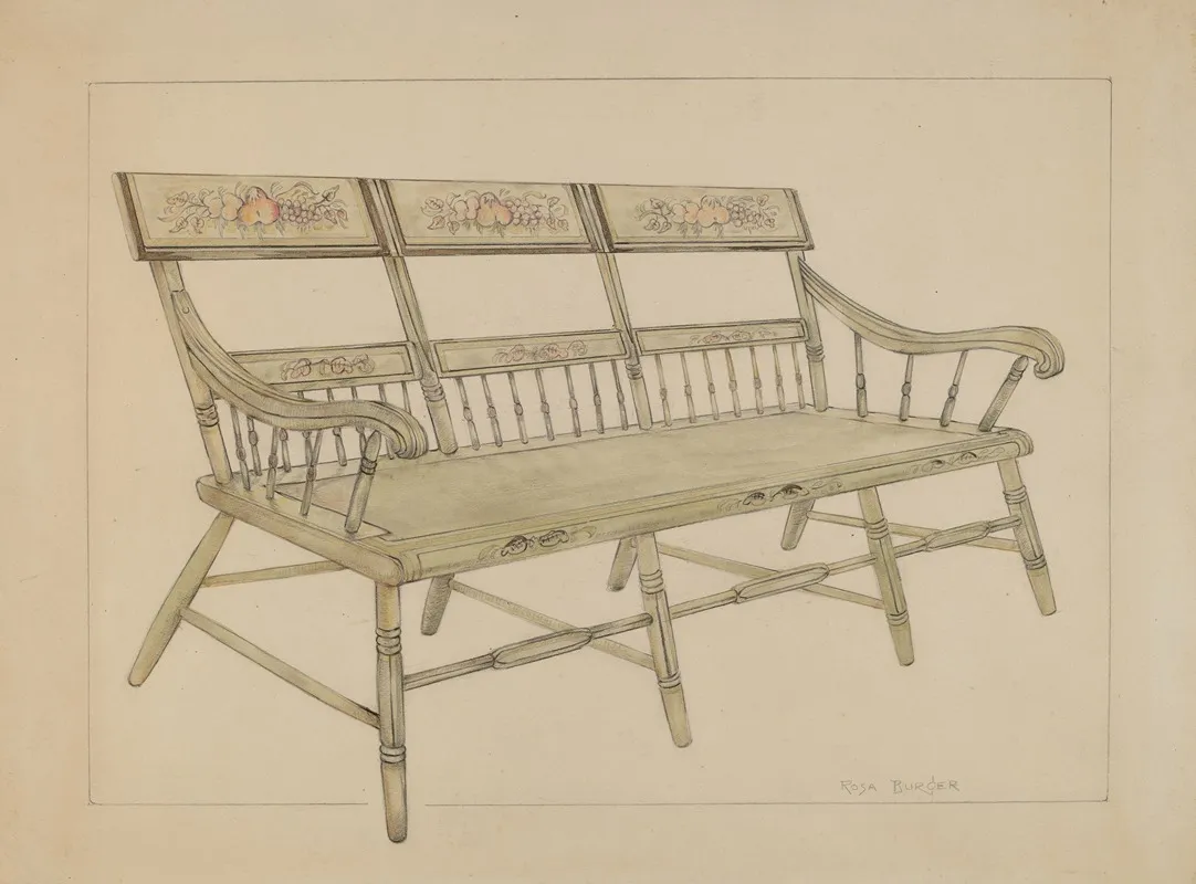 Settee 22 by Rosa Burger - Canvas Print
