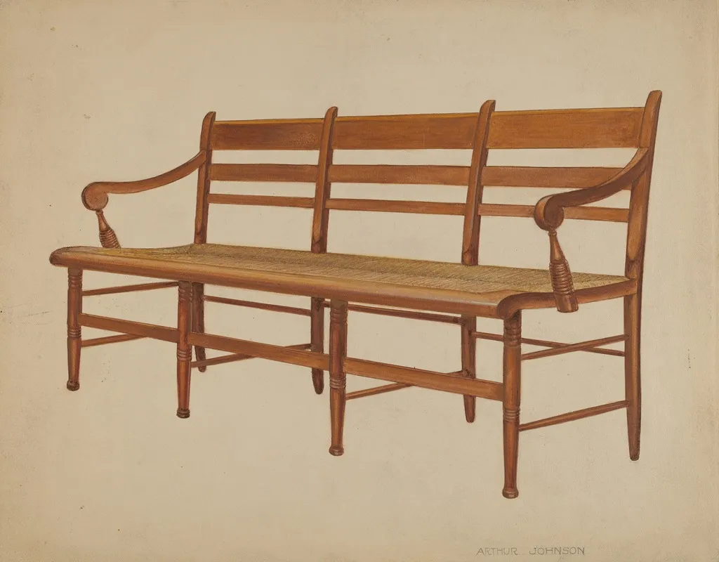 Settee 4 by Arthur Johnson - Canvas Print