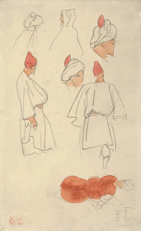Seven Studies Of Moroccan Mens Costume