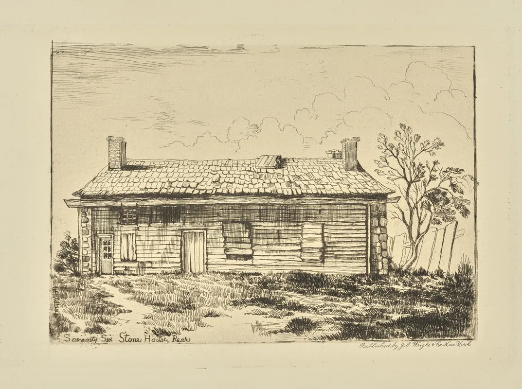 Seventy Six Stone House Rear by William Henry Wallace - Canvas Print
