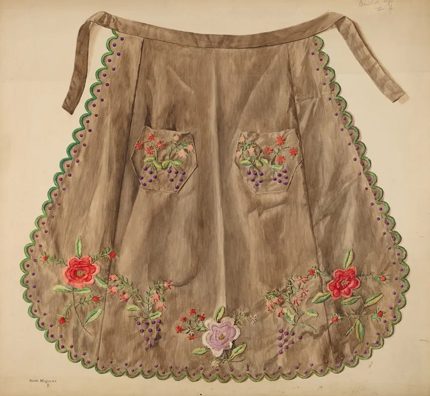 Sewing Apron by Edith Magnette - Canvas Print