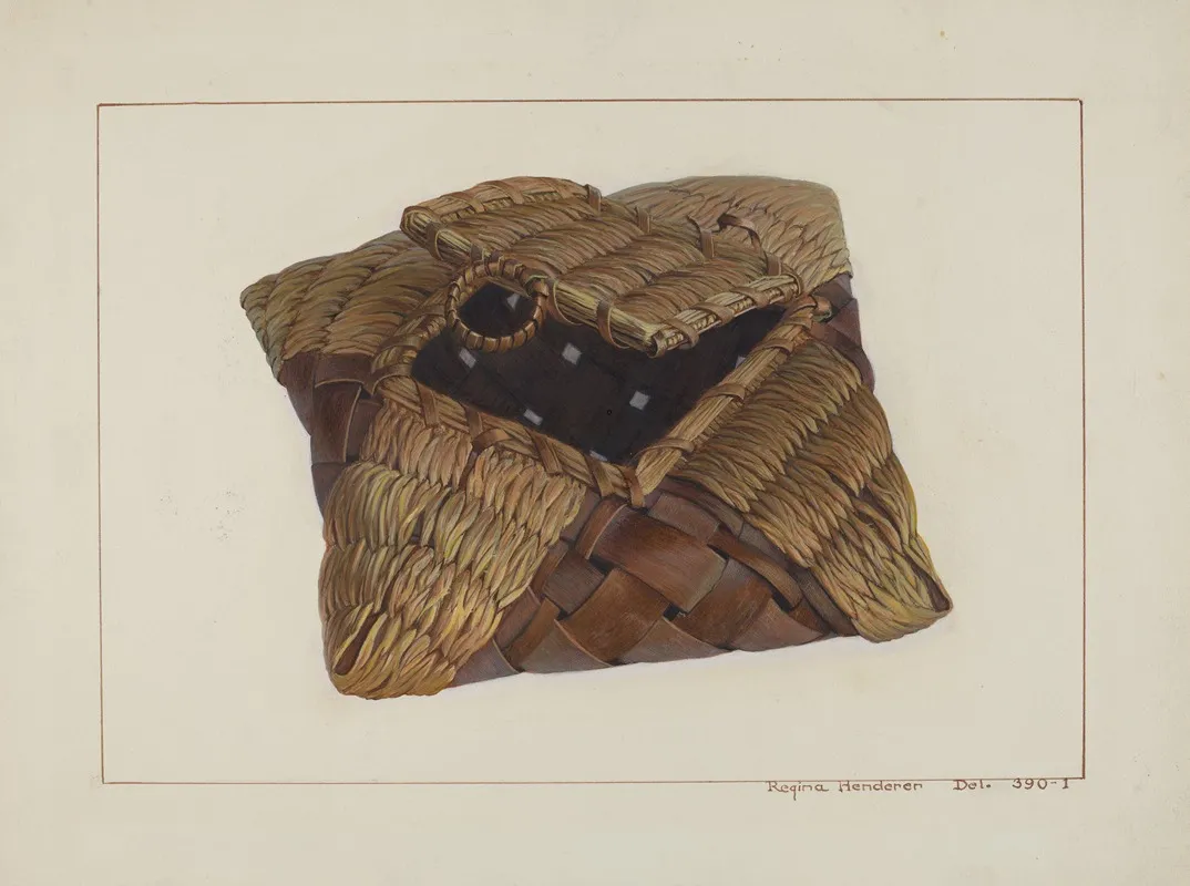 Sewing Basket by Regina Henderer - Canvas Print