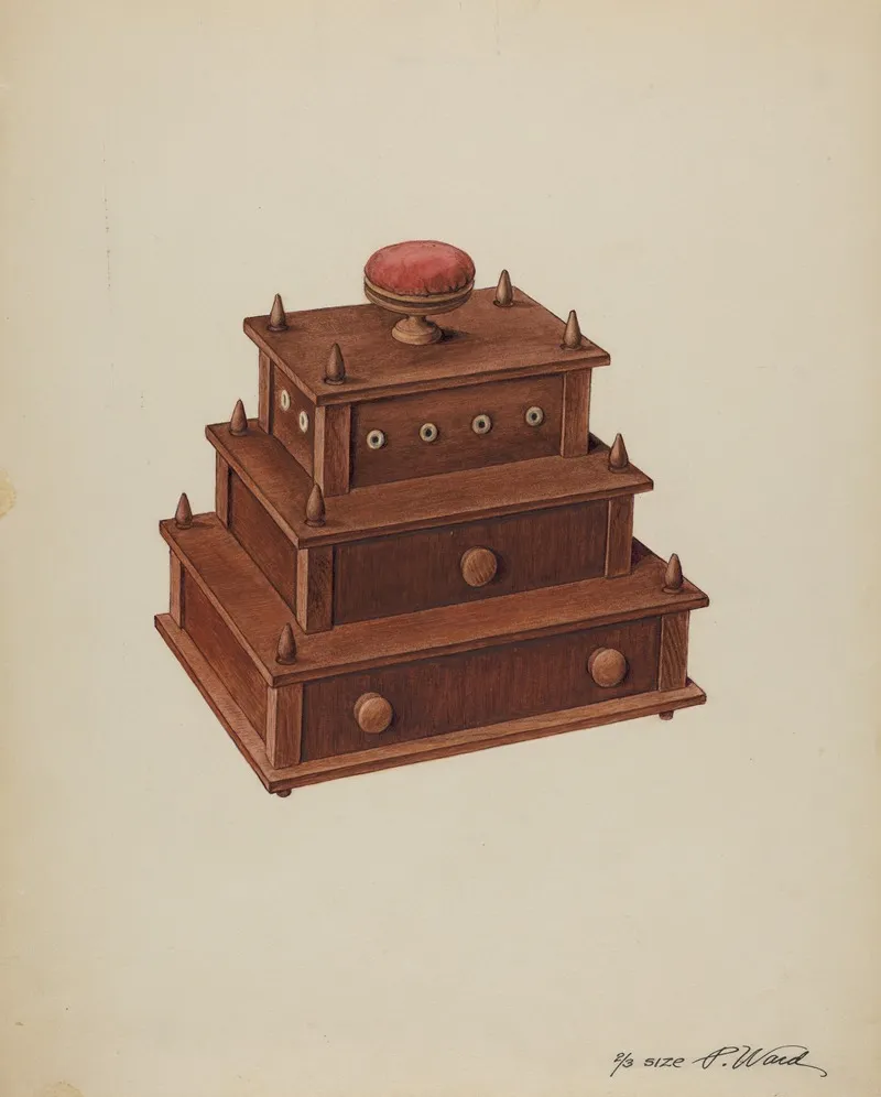 Sewing Cabinet 2 by Paul Ward - Canvas Print