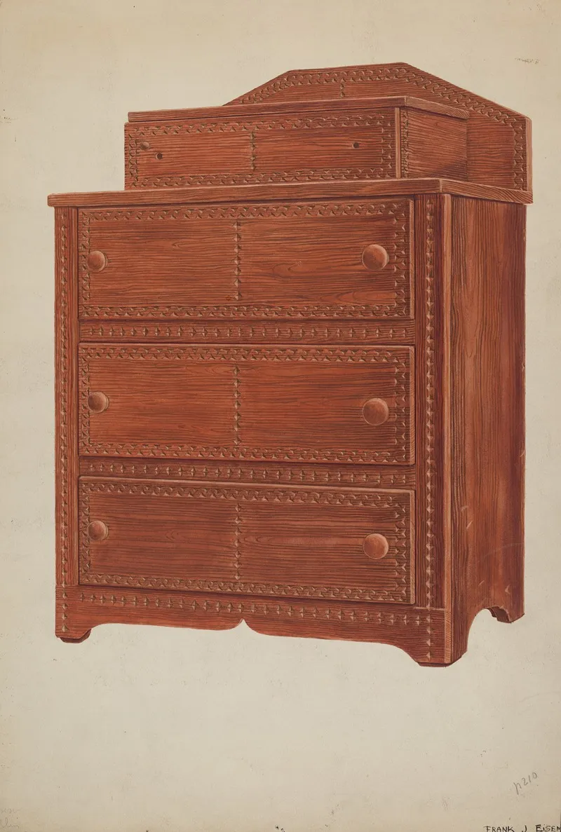 Sewing Cabinet by Frank Eiseman - Canvas Print