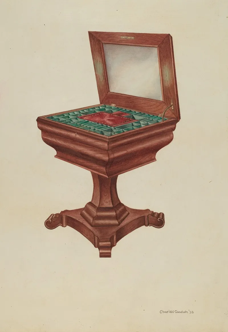 Sewing Table 3 by Charles Goodwin - Canvas Print