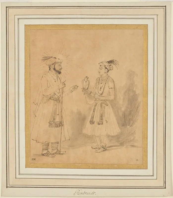 Shah Jahan And Dara Shikoh by Rembrandt van Rijn - Canvas Print