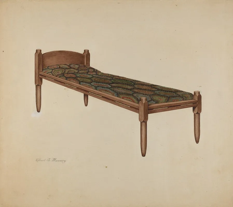 Shaker Bed by Elbert S. Mowery - Canvas Print