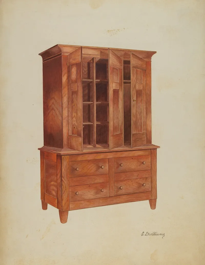 Shaker Cabinet 2 by Edward D. Williams - Canvas Print