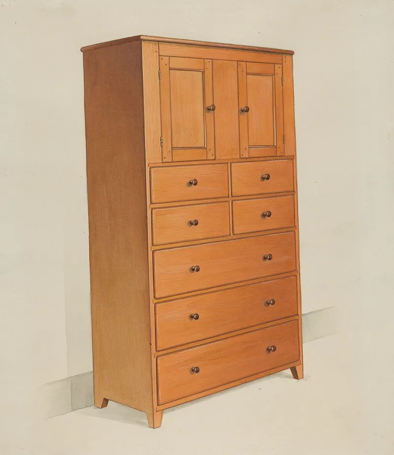 Shaker Cabinet by Anne Ger - Canvas Print