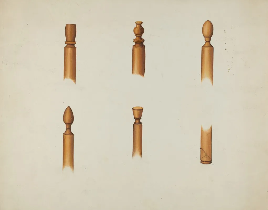 Shaker Chair Finials And Ball Socket Foot